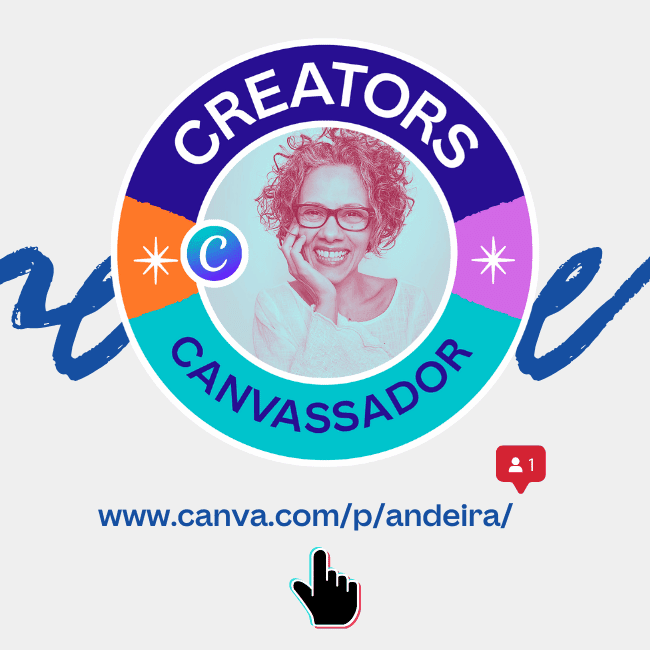 Selo Canva Creator e Canvassador Andeira